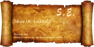 Skorik Enikő névjegykártya